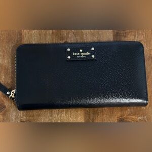 Kate Spade Black Zip-Around Wallet
